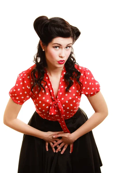 Portrait of woman with pinup hairstyle — Stock Photo, Image