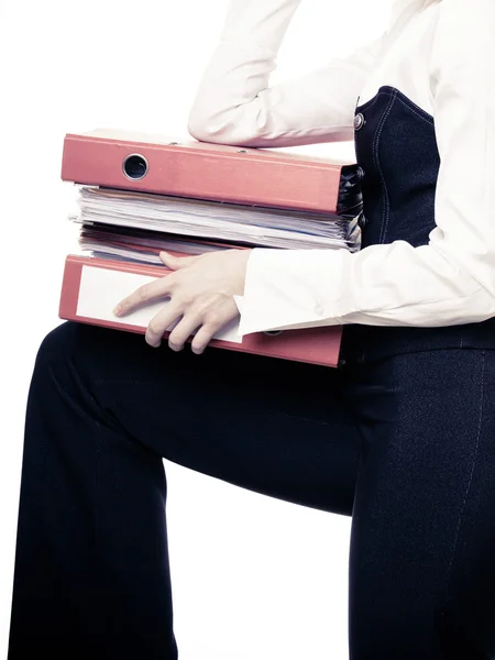 Documents in hands of businesswoman — Stock Photo, Image