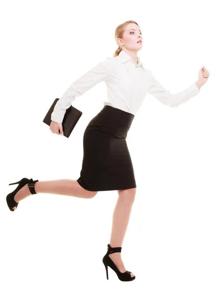 Mulher correndo em corpo inteiro — Fotografia de Stock