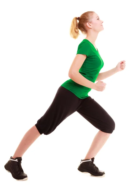 Fitness menina fazendo exercício de alongamento — Fotografia de Stock