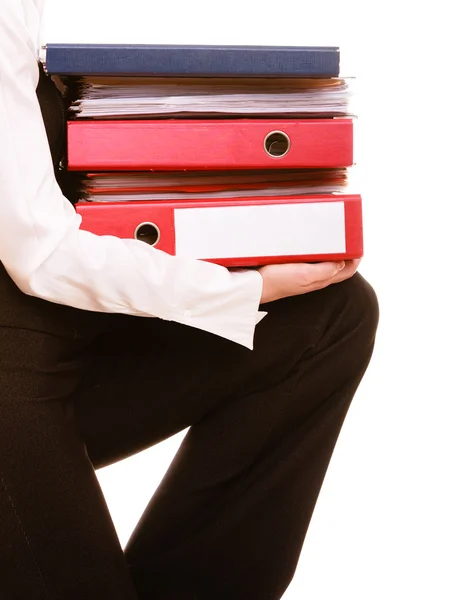 Documents in hands of businesswoman — Stock Photo, Image