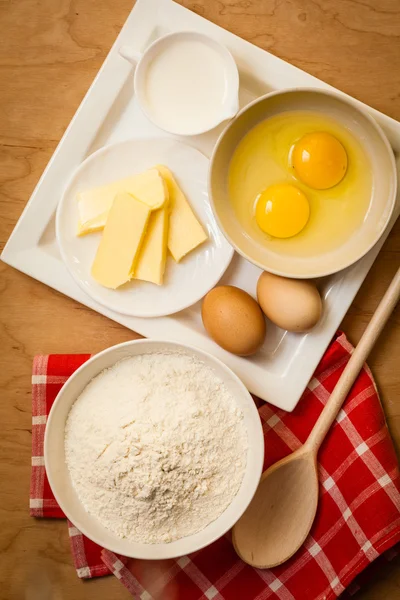 Preparation for baking, bake ingredients. — Stock Photo, Image