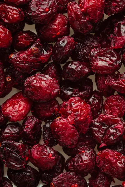 Dieta cibo sano. Mirtilli rossi secchi frutta come sfondo — Foto Stock