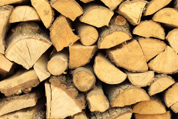 Closeup of firewood as background texture — Stock Photo, Image