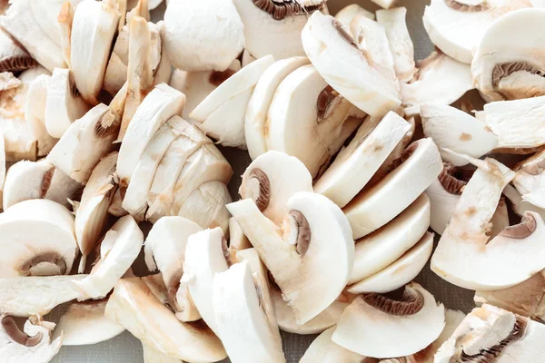 Eten. Verse champigons van witte champignons — Stockfoto