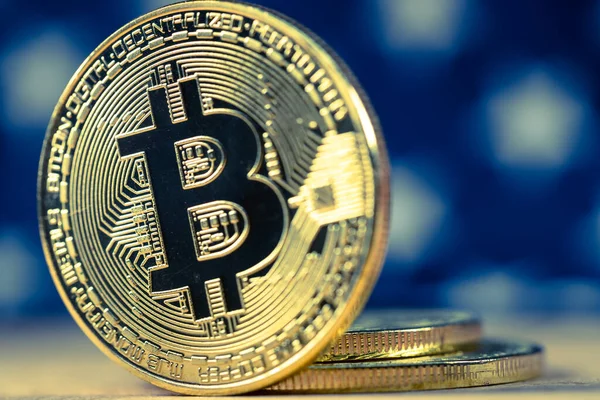 Bitcoin Kryptovaluuttana Virtuaalinen Internet Kolikko Verkkopankit Ostokset Digitaalinen Kaupankäynti Sähköinen — kuvapankkivalokuva