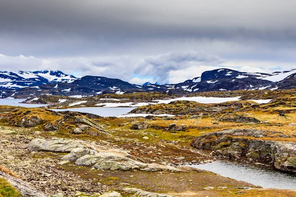 Verano Montañas Paisaje Noruega Ruta Turística Nacional Sognefjellet — Foto de Stock