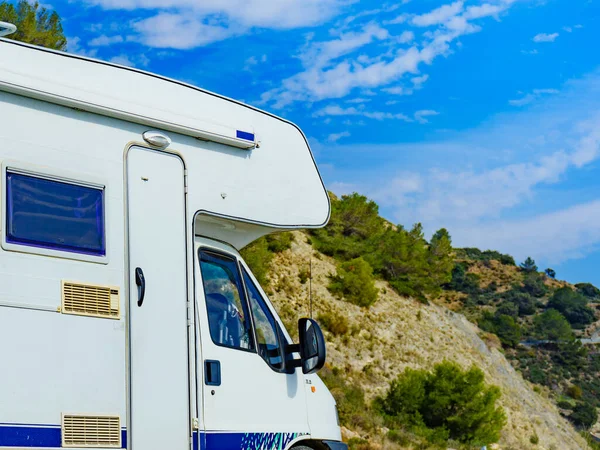 Camper Car Кемпинг Природе Испания Приключения Домом Колесах — стоковое фото