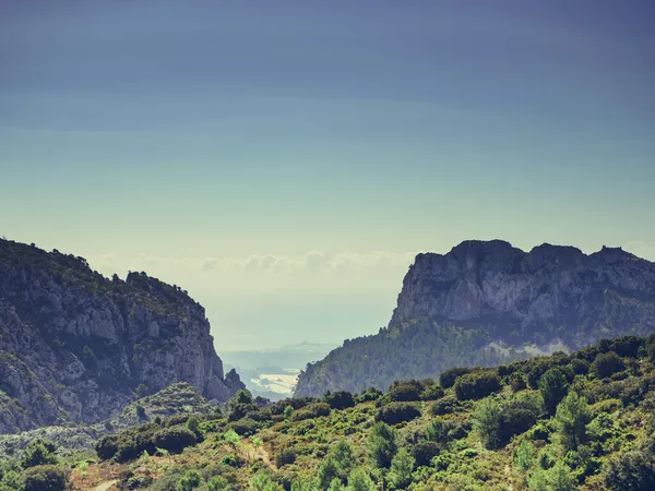 Spanish Mountains Landscape View Sea Coast Distance Costa Blanca Holiday — Stock Photo, Image