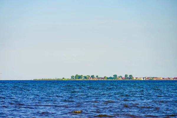Seascape Östersjön Puck Bay Med Rewa Byn Horizin Polen Naturlandskap — Stockfoto