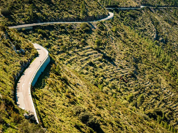 Paisagem Montanhas Espanholas Rota Ciclismo Coll Rates Espanha Vistas Deslumbrantes — Fotografia de Stock