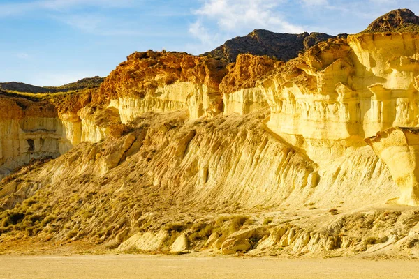 Enchanted City Bolnuevo Yellow Sandstone Shapes Rock Formations Murcia Spain — Stock Photo, Image