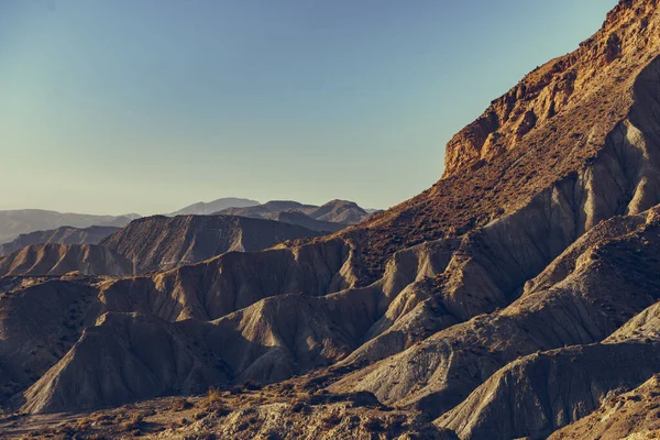 Tabernas Desert Landscape Province Almeria Andalusia Spain Natural Space Interesting — Stock Photo, Image