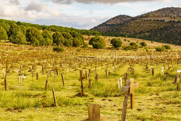 Sad Hill Kyrkogård Burgos Spanien Turistplats Filmplats Där Den Sista — Stockfoto