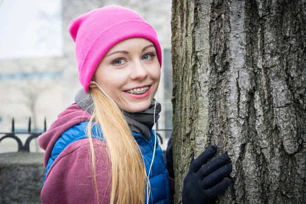 Ejercicios Deportivos Aire Libre Ideas Atuendo Deportivo Mujer Que Usa — Foto de Stock