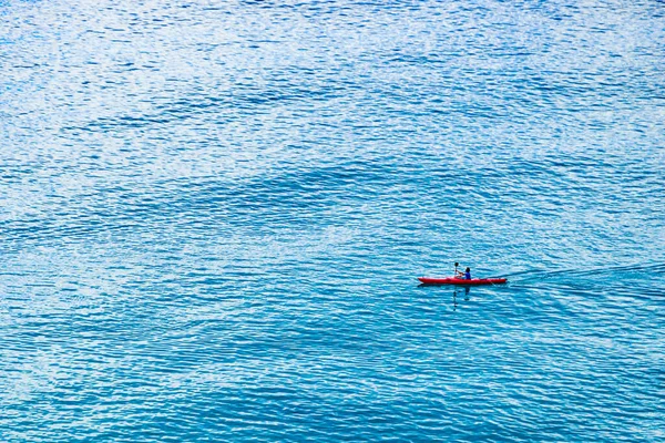 Person Kayaking Blue Sea Summer Activity — 스톡 사진