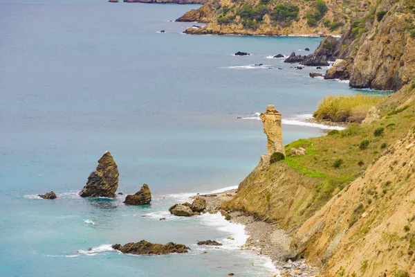 Costa Spagnola Scogliere Sul Mare Maro Cerro Gordo Costa Del — Foto Stock