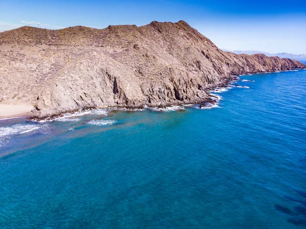 Αεροφωτογραφία Θαλάσσιο Παράκτιο Τοπίο Cabo Cope Puntas Calnegre Regional Park — Φωτογραφία Αρχείου
