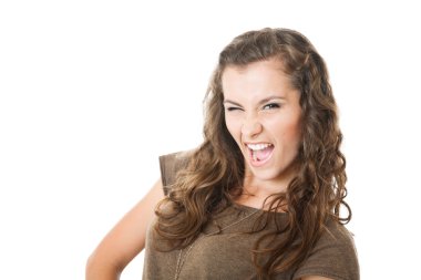 genç kadın çığlık