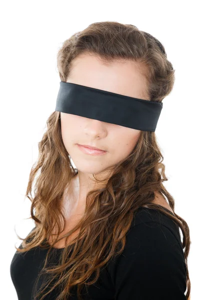 Young female with blindfold — Stock Photo, Image