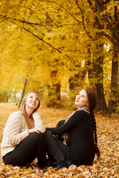 Dvě mladé samice venku — Stock fotografie