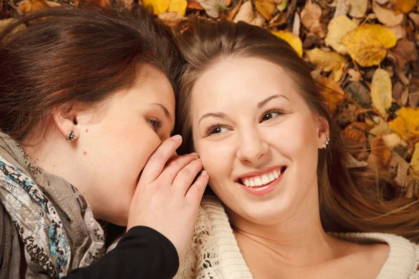 Two young females outdoors — Stock Photo, Image