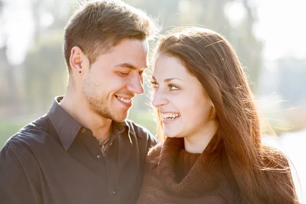 Young couple laughing Stock Photo