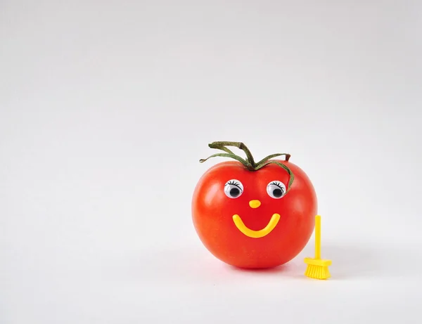 Funny red tomato — Stock Photo, Image