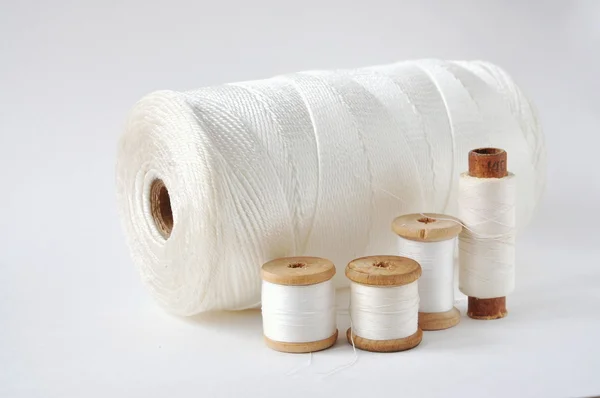 Spools of thread white Royalty Free Stock Photos