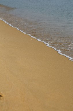 Deniz dalgaları altın kumda