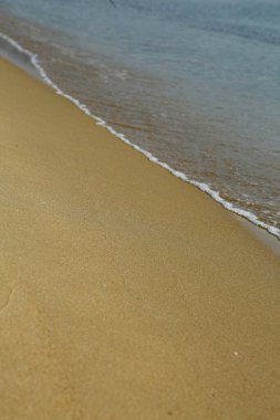 Deniz dalgaları altın kumda