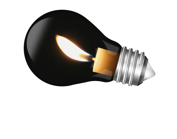 Bulb with candle — Stock Photo, Image