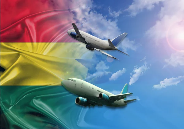 Ghana Flag travel — Stock Photo, Image