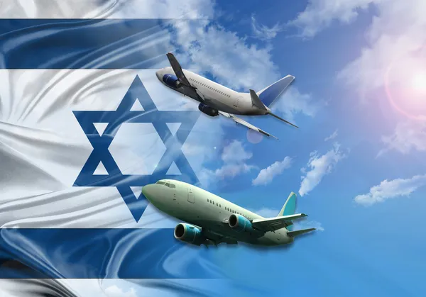 Vlag van Israël reizen — Stockfoto