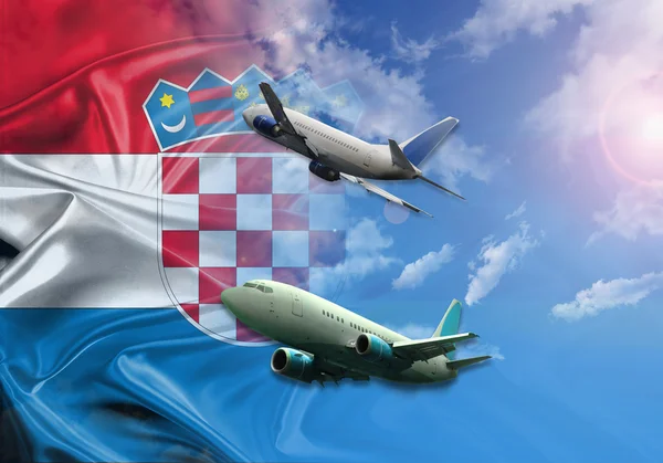 クロアチアの旗、旅行 — ストック写真