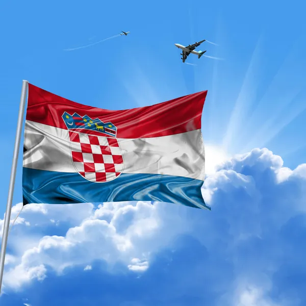 Kroatien Flaggenfest Stockbild