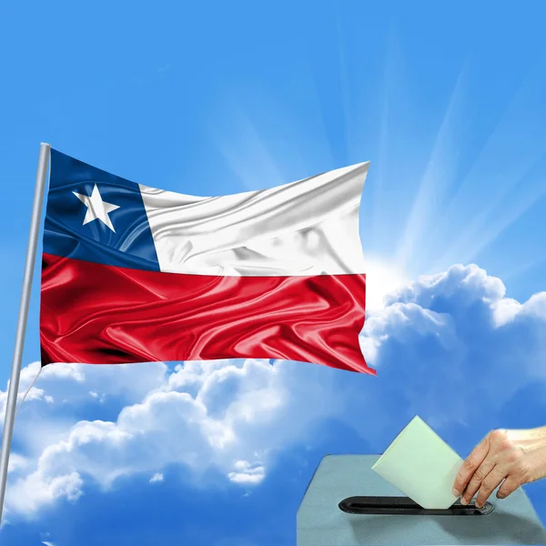 Chile flag election — Stock Photo, Image