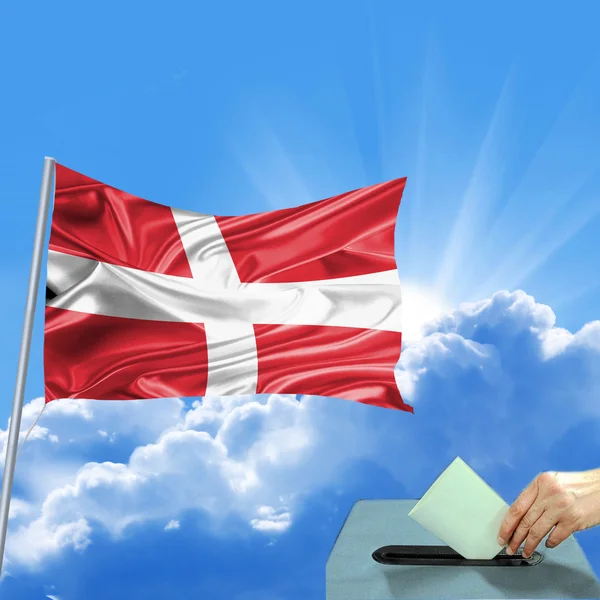 デンマークの旗の選挙 — ストック写真