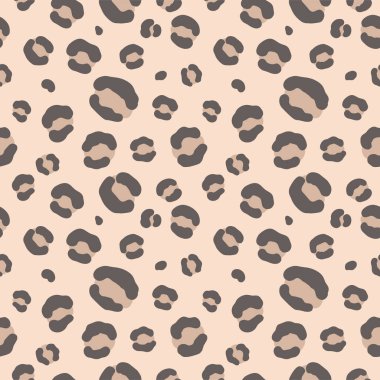 Kusursuz desenli leopar deseni. Vektör illüstrasyonu.