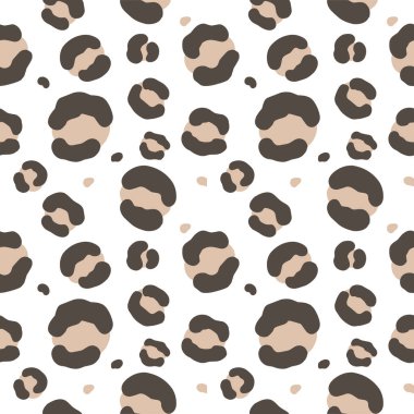 Kusursuz desenli leopar deseni. Vektör illüstrasyonu.