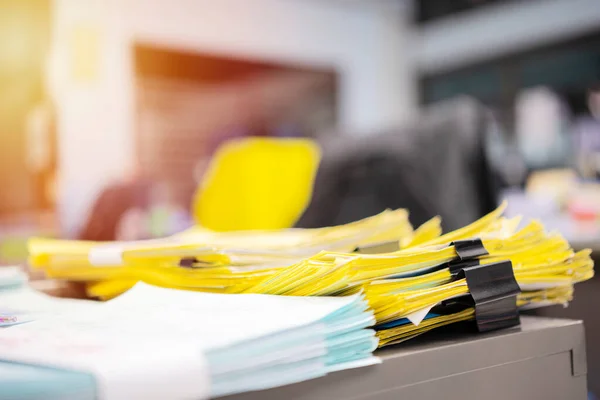 Extreamely Close Stacking Office Working Document Paper Clip Folder — Stock Photo, Image