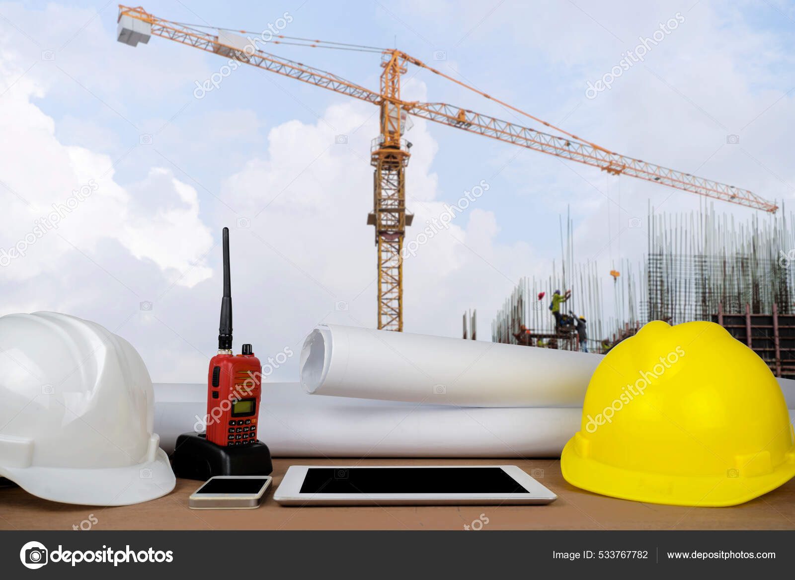 Control Concept Construction Large Building Structure Building Crane ...