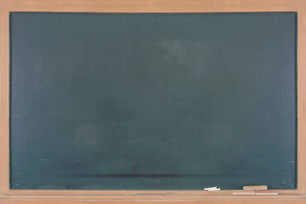 Groene Schoolbord Achtergrond Krijt Schoolbord Gum Uitgewreven Vuil Schoolbord — Stockfoto
