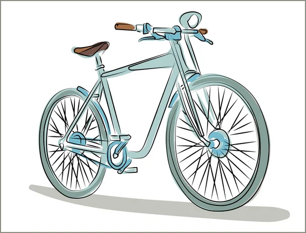 Una bicicleta sencilla — Vector de stock