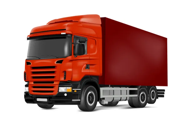 Kırmızı kamyon