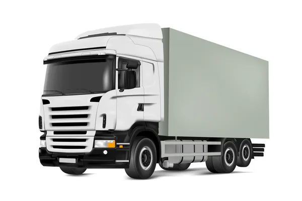 Camion alb — Vector de stoc