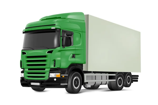 Grønn lastebil – stockvektor