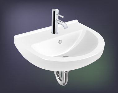 Sink on wall clipart