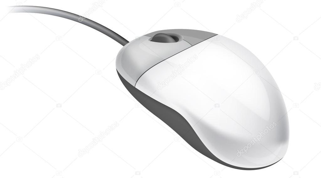Mouse on white