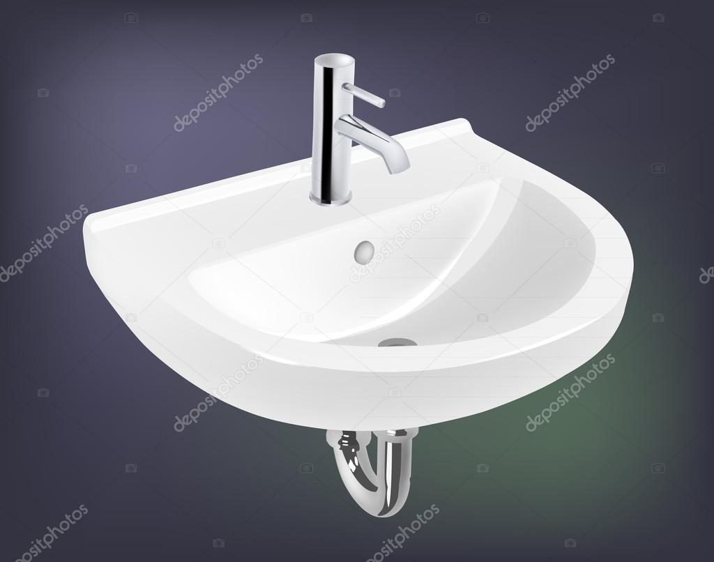 Sink on wall